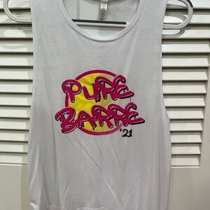 White Pure Barre Tank Top